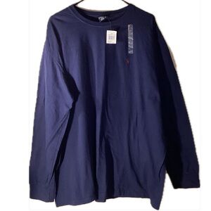 RALPH LAUREN MENS LONG SLEEVE T-SHIRT NAVY BLUE NWT SIZE XXL LOGO